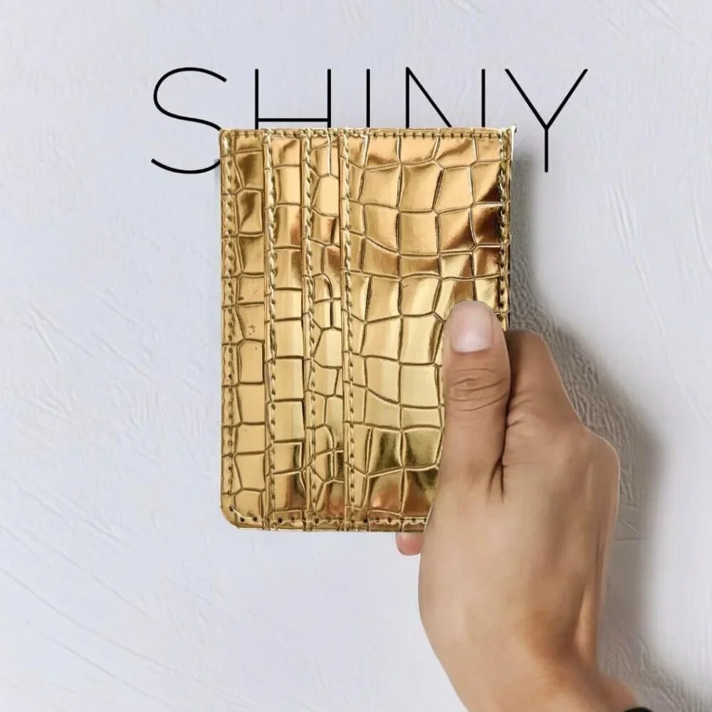 Slim Faux Leather Credit Card Wallet Minimalist Compact Card Holder